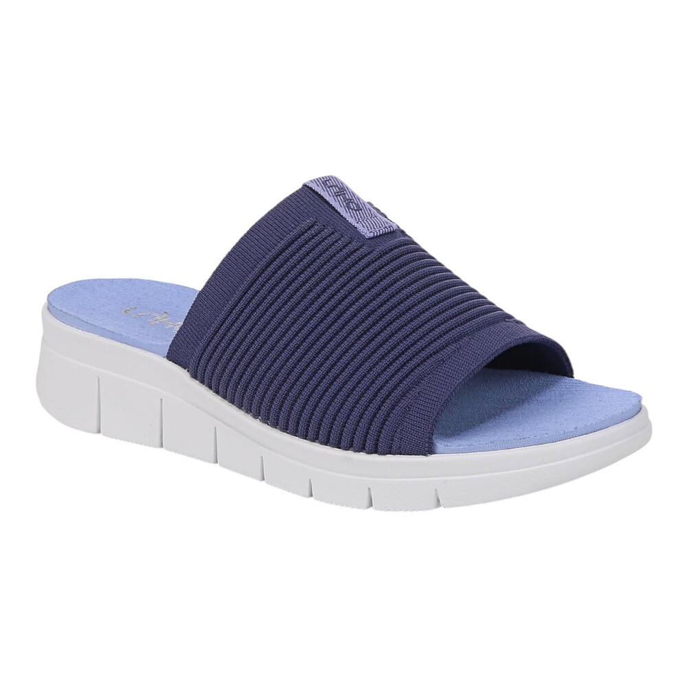 Ryka Women's Epic Knit Slide Wedge Sandals Blue Size 9